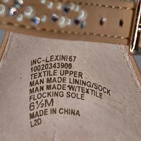 I.N.C. International Concepts Women's Lexini Two-Piece Sandals Pearl Bling - Picture 6 of 8